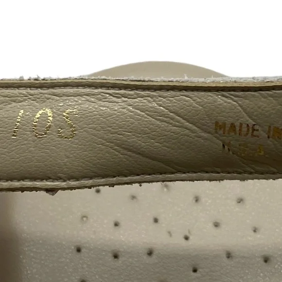 SAS Womens Shoes Suntimer Sandals Sz 10 Slim Ivory White Leather Heeled Comfort - Picture 7 of 12